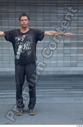 Whole Body Man T poses White Casual Average Standing Street photo references